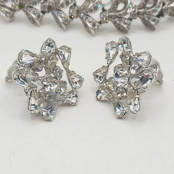 KRAMER of NY Wedding Vintage Bracelet Earrings SIGNED - Picture 10 of 11